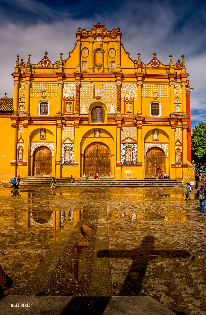 The Cathedral of San Cristóbal de las Casas Illuminated at Dusk Photograph by Bill Bell A captivating shot of the Cathedral of San Cristóbal de las Casas as the evening lights bathe its historic façade, highlighting the blend of Spanish colonial architecture against a deepening sky