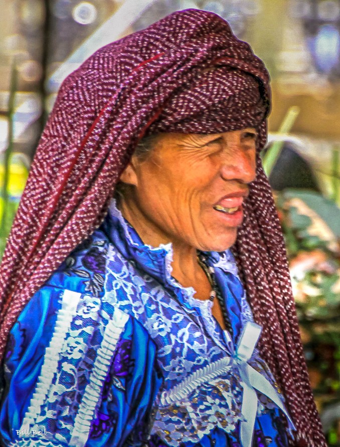 Indigenous Woman in Traditional Dress: A Zapotec woman in her beautifully intricate traditional attire, showcasing the vibrant indigenous culture of Oaxaca that endures through the generations.