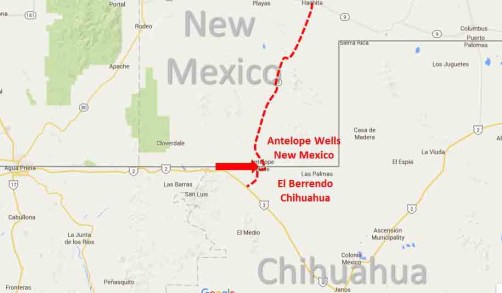 Antelope Wells border Map