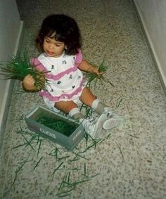 child grass