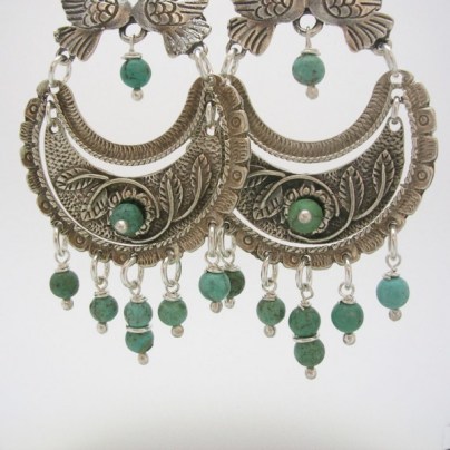 silver earrings